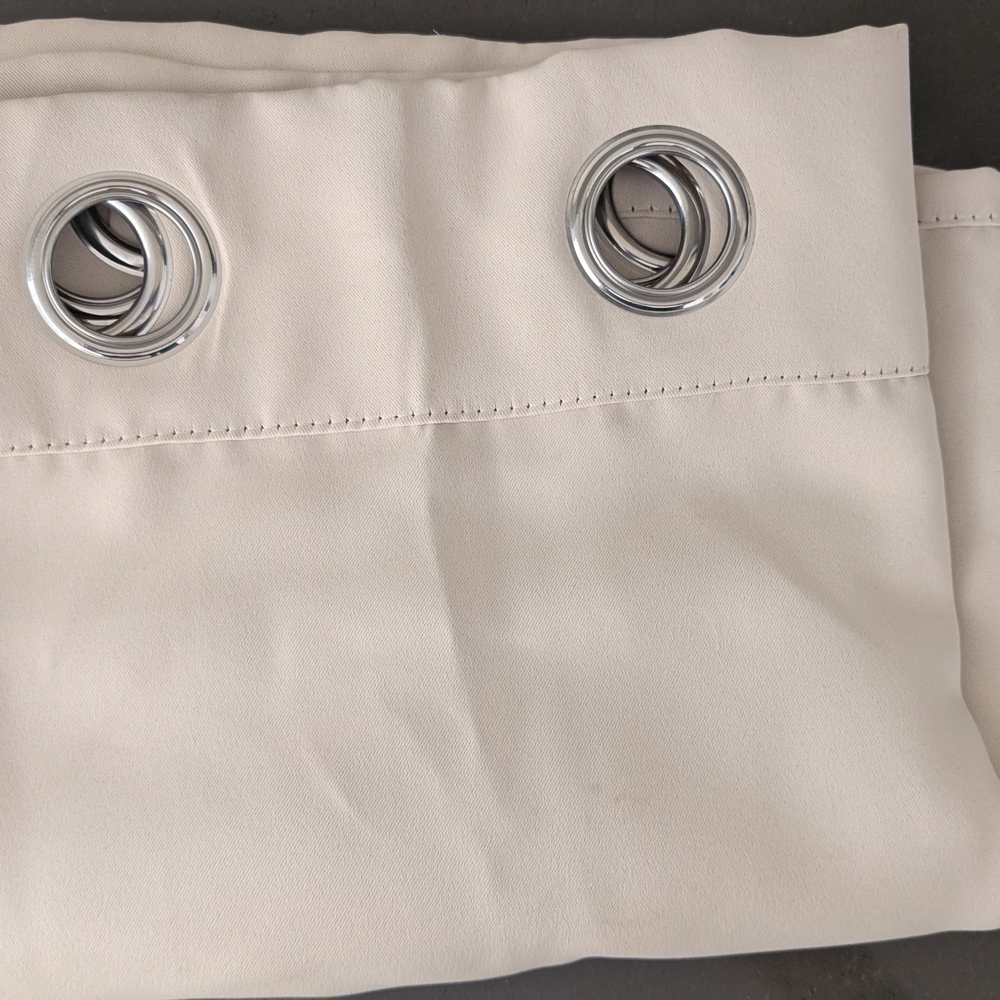 Cream Grommet Curtain Panel